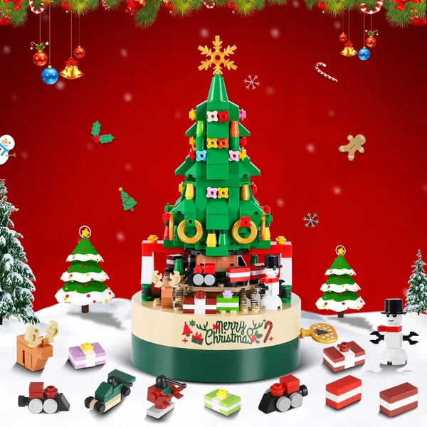 (🔥2023 BEST GIFT TO FAMILY🔥)DIY Christmas Tree Brick Music Box