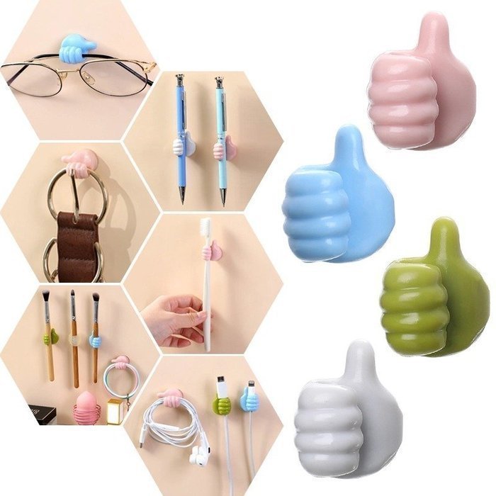 (🔥LAST DAY PROMOTION - SAVE 48% OFF) 10Pcs Creative Thumbs Up Shape Wall Hook