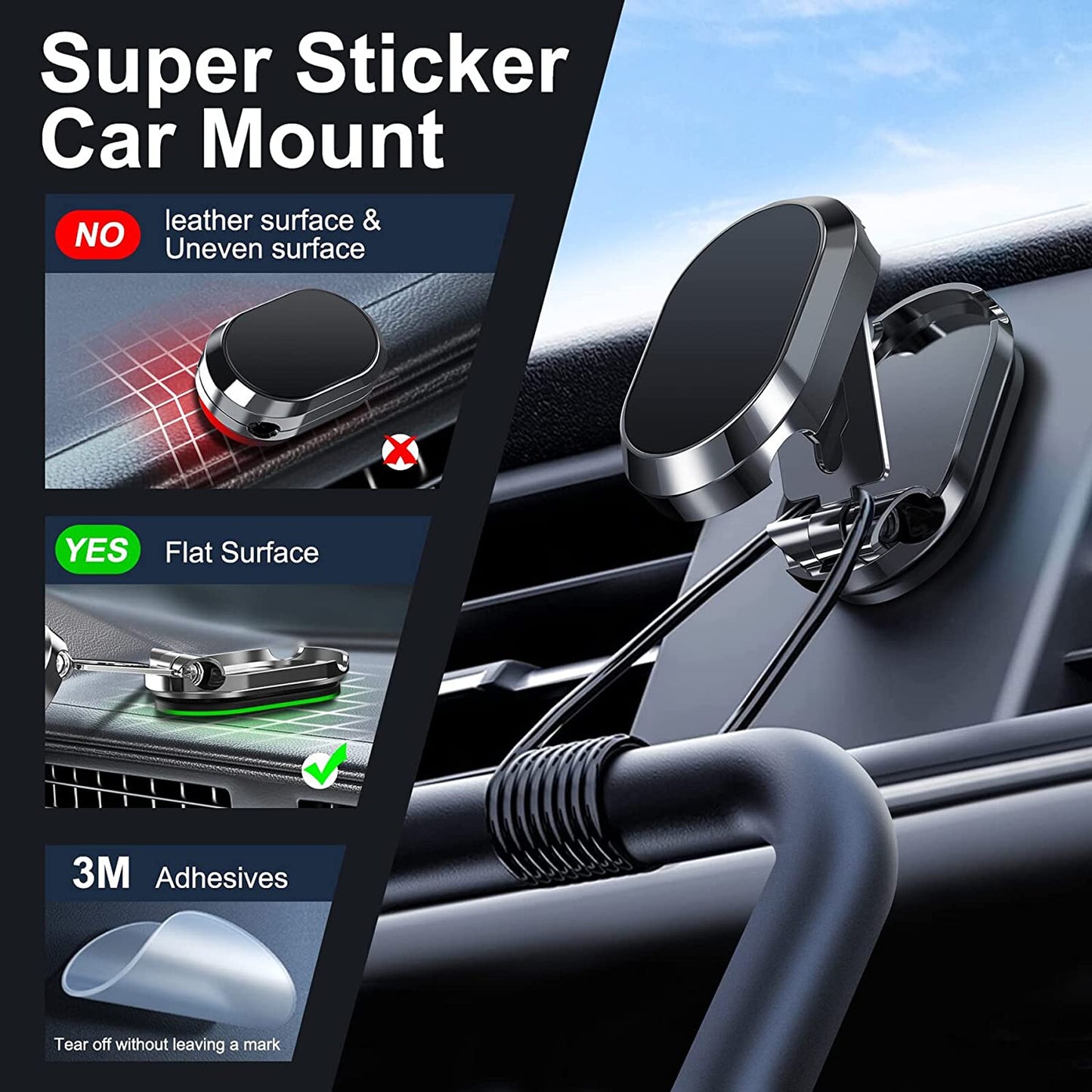 🔥Hot Sale🔥2023 New Alloy Folding Magnetic Car Phone Holder