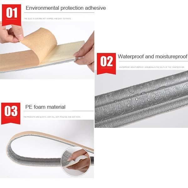 🔥Last Day Promotion - 50% OFF🔥 Self-adhesive Environmental Protection 3D Wall Edging Strip (7.55 FEET/ROLL)