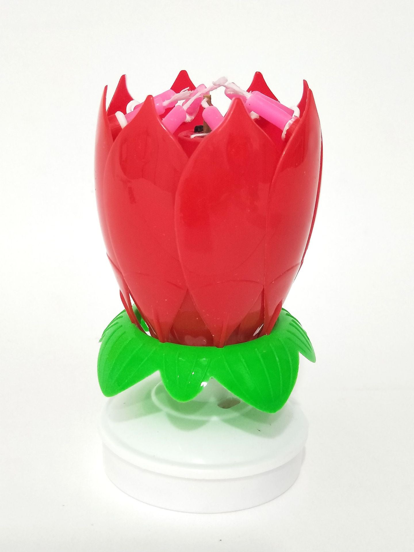 🎆🎂Birthday surprise rotating blooming lotus flower musical candle🎉🎁