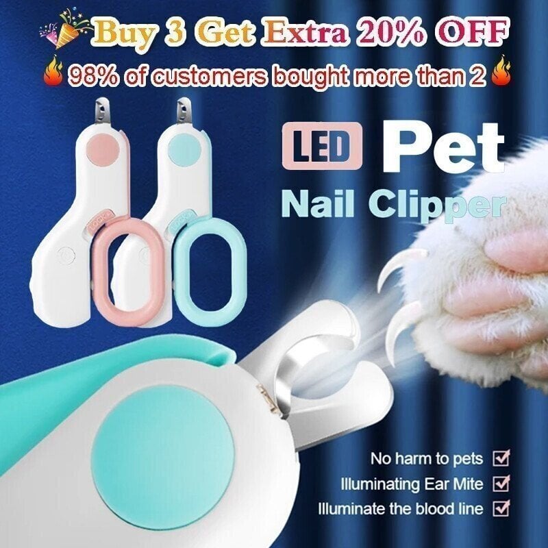 🔥(New Year Hot Sale - Save 40% OFF) LED Pet Nail Clipper-Buy 3 Get Extra 20% OFF