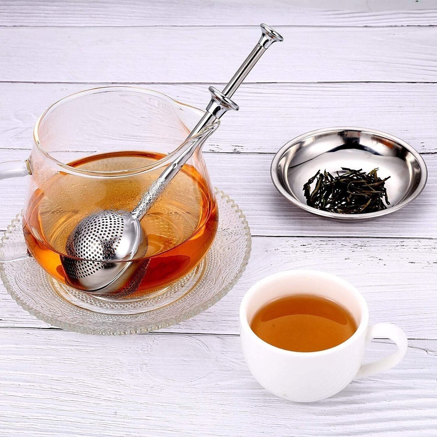 🔥(New Year Hot Sale - Save 40% OFF) Long-Handle Tea Ball Infuser-Buy 3 Get 2 Free & Free Shipping - $8.3 Each Only Today!