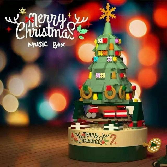 (🔥2023 BEST GIFT TO FAMILY🔥)DIY Christmas Tree Brick Music Box