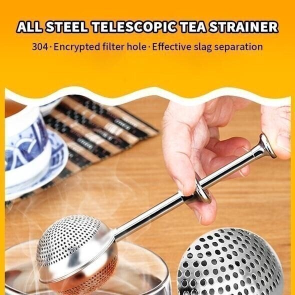 🔥(New Year Hot Sale - Save 40% OFF) Long-Handle Tea Ball Infuser-Buy 3 Get 2 Free & Free Shipping - $8.3 Each Only Today!
