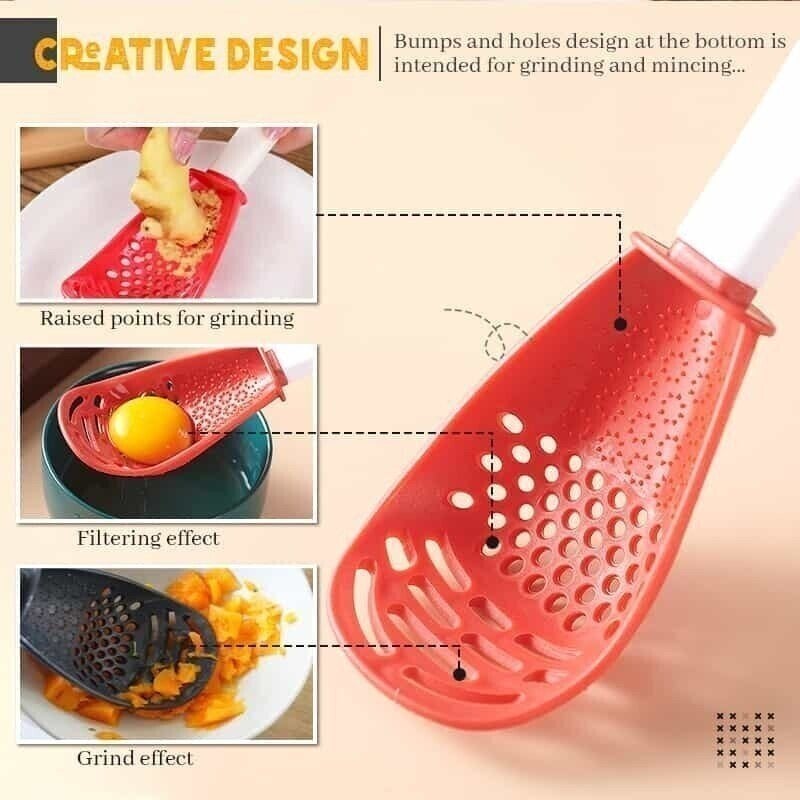 (2022 NEW YEAR HOT SALE--40% OFF)Multifunctional Kitchen Cooking Spoon--buy 5 get 3 free & free shipping(8pcs)