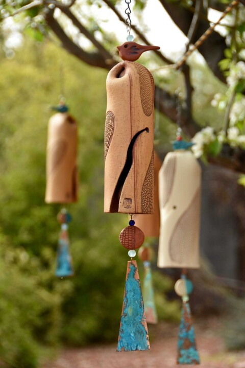 Beautiful Rustic Dragonfly Wind Chimes, Boho Handmade Garden Decor Gift