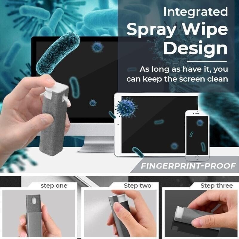 (2022 NEW YEAR HOT SALE--48% OFF)3 in 1 Fingerprint-proof Screen Cleaner